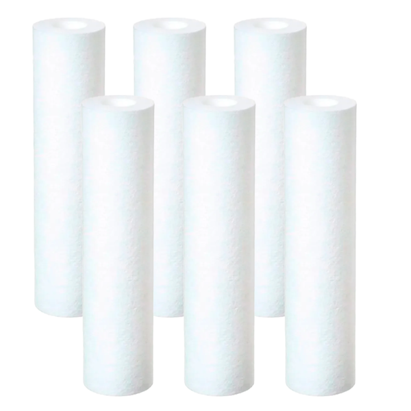 Refil Filtro Cavalete Polipropileno Liso 10 X 2 1/2, 6 Peças