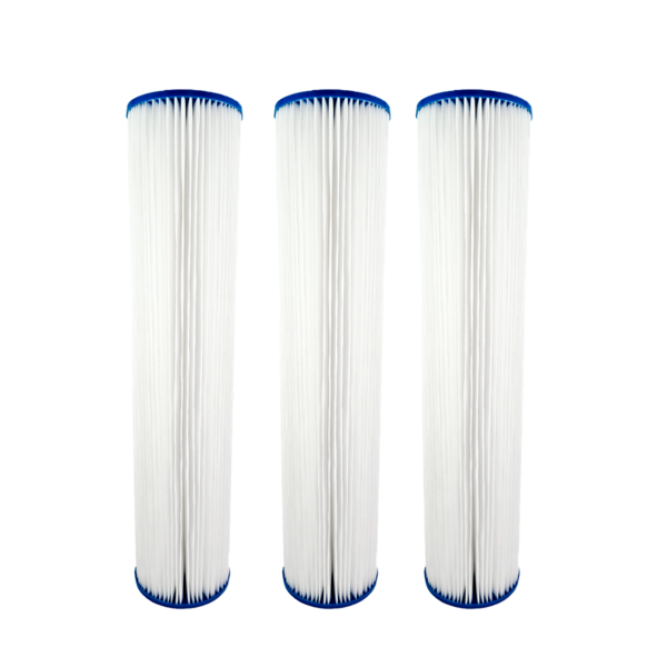 Refil Filtro Plissado Lavável 20 Polegadas X 2 1/2, 3 Peças B