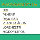 Refil Filtro Polipropileno 20 Polegadas X 2 1/2, 18 Peças Mic
