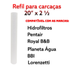 Refil Filtro Polipropileno 20 Polegadas X 2 1/2, 6 Peças Micr