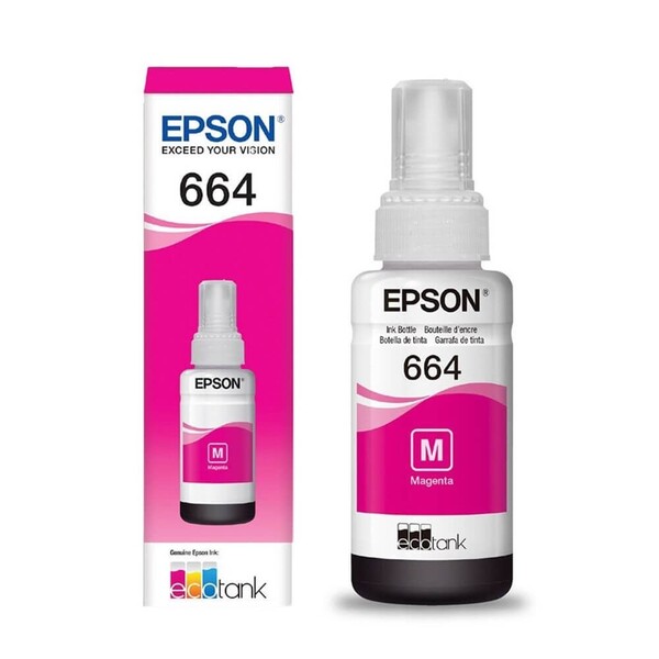 Refil Garrafa De Tinta Magenta T664 664 Original Epson L220 L