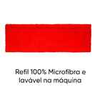 Refil Mop Multiuso Microfibra Flat Vermelho