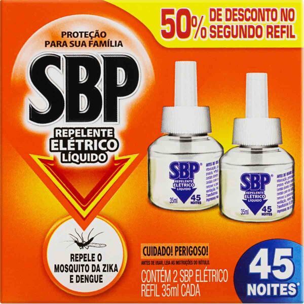 Refil Para Repelente Elétrico 45 Noites  Sbp
