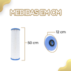 Refil Plissado Lavável 20 Polegadas Big Blue Vazão 6.000 L/h