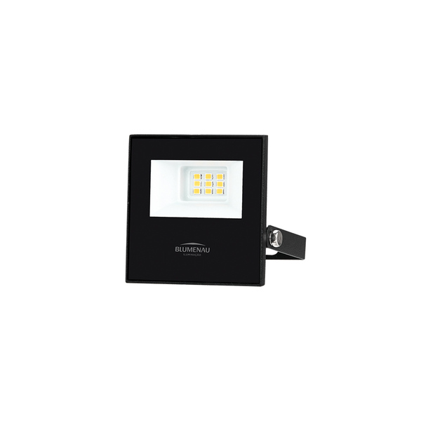 Refletor Blumenau Led Play 10w Preto Bivolt 3000k Luz Amarela