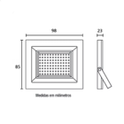 Refletor Blumenau Led Play 30w Preto Bivolt Luz Verde