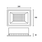Refletor Blumenau Led Tech Pro 100w Preto Bivolt 3000k Luz Am