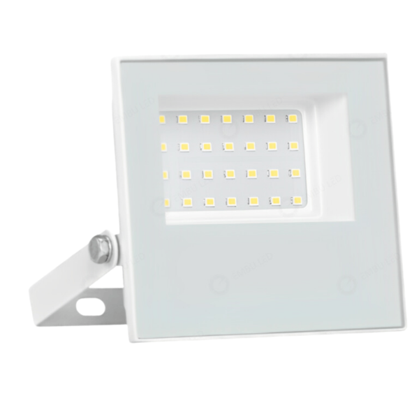 Refletor Branco Led 30w 6000k Bivolt Ip66 12cm