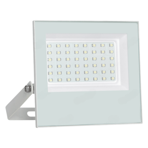 Refletor Branco Led 50w 6000k Bivolt Ip66 13cm