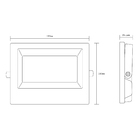 Refletor Com LED 100W Luz Branca 19,7x2,46x15cm Bivolt IP65 Preto Inspire