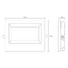 Refletor Com LED 150W Luz Branca 23x2,5x17cm Bivolt IP65 Preto Inspire