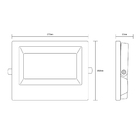 Refletor Com LED 200W Luz Amarela 27,2x2,5x20,2cm Bivolt IP65 Preto Inspire