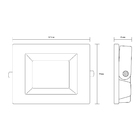 Refletor Com LED 30W Luz Branca 10,4x2,6x7,4cm Bivolt IP65 Branco Inspire