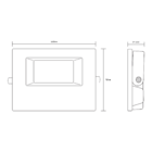 Refletor Com LED 50W Luz Amarela 12x2,46x9cm Bivolt IP65 Branco Inspire