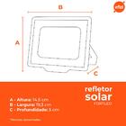 Refletor Com Painel Solar 50w Fortled