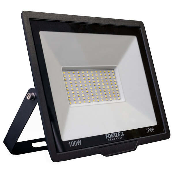Refletor De Led 100w Luz Branca 110/220v 25.000h Fortled