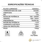 Refletor De Led 200w 6500k Bivolt Preto