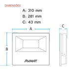 Refletor Ecob 200w Branco Frio Avant
