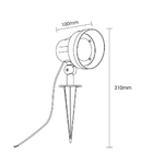 Refletor Espeto De Jardim Spot Led 10w Com Fotocélula Luz Ver