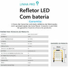Refletor Holofote Led C/ Bateria Recarregável Portátil 500w