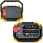 Refletor Led 30w Portátil Recarregável Led Cob Ip65 Amarelo +
