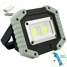 Refletor Led 30w Portátil Recarregável Led Cob Ip65 Cinza + C