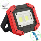 Refletor Led 30w Portátil Recarregável Led Cob Ip65 Vermelho