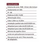 Refletor Led Eco 9,0w Rgb Plast. Cb 1,50 Mt - Sodramar