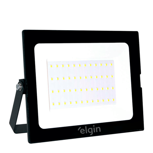Refletor Led Elgin 50w 6500k Preto.