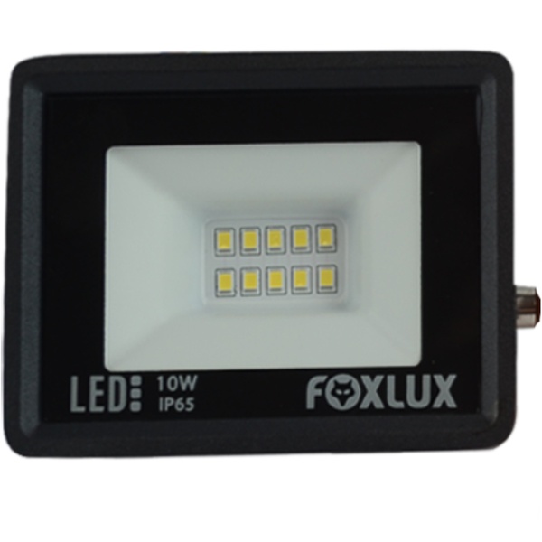 Refletor Led Foxlux 10w Bivolt 6500k Preto