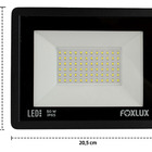 Refletor Led Foxlux 50W 6500K 12V Preto
