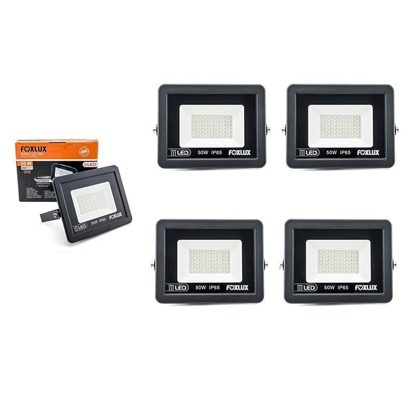 Refletor Led Foxlux 50w Bivolt 6500k Kit 5 Un
