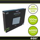 Refletor Led Slim Smd 100w Esay   Bivolt Aluminio Branco Frio