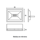 Refletor Led Tech Blumenau Alumínio Ip65 10w Preto 3000k 7610