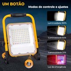 Refletor Portátil Recarregável Luz De Emergência Led 100w Pot
