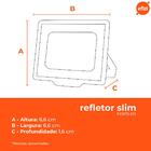 Refletor Slim 20w Luz Amarela 3000k Fortled