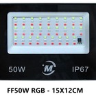 Refletor Slim Led Rgb 50w IP67 Bivolt Com Controle