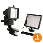 Refletor Solar Holofote Recarregável 60 Led's Externo Com Sen