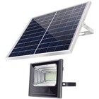 Refletor Solar Luminaria 50w Holofote Kit Placa Sensor Energi
