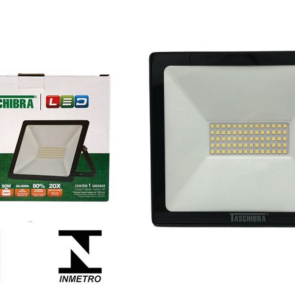 refletor tr led slim 50w 6500k luz fria