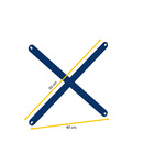 Reforco Lateral P/ Estante De Aço 40 Cm Pandin - Azul Del Rey