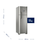 Refrigerador 371L Prata 127V (110V) Electrolux