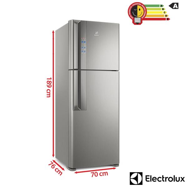 Refrigerador Electrolux 474 Litros Top Freezer Df56s Platinum