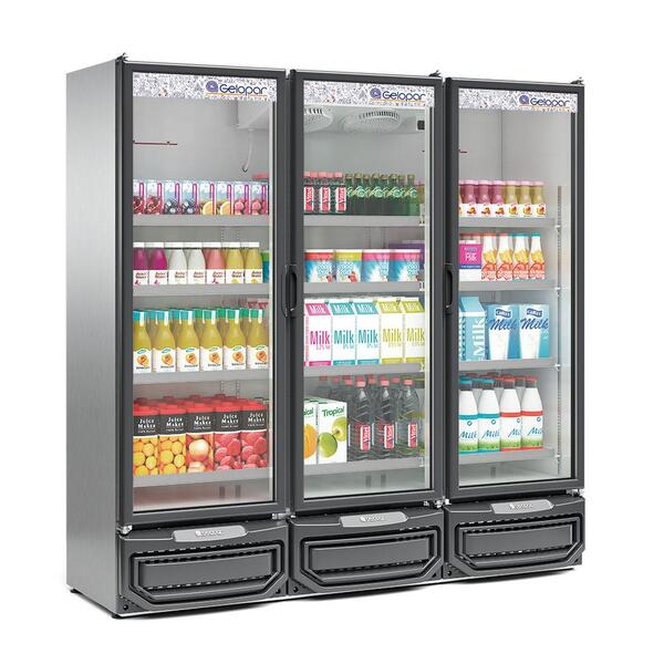 Refrigerador Expositor Vertical 1468 Litros Inox 220v Gelopar