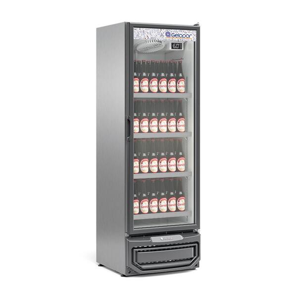 Refrigerador Expositor Vertical 45 Litros Inox 220v Gelopar G