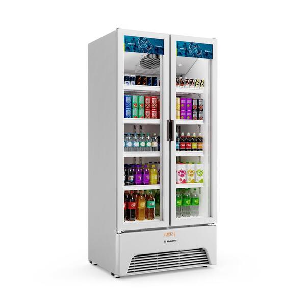 Refrigerador Expositor Vertical Bebidas Duas Portas Vidro 691l Vb70al ...