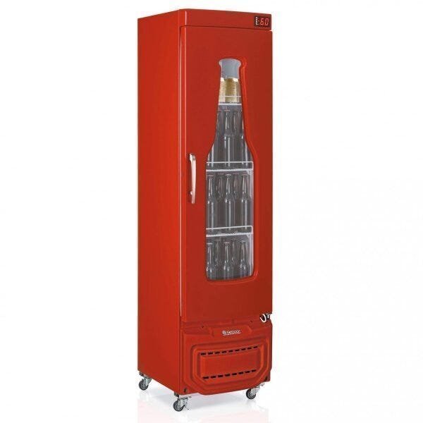 Refrigerador Vertical Cervejeira 127v Frost Free Gelopar Verm