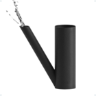 Regador Plástico Preto Minimalista Para Plantas - 700ml