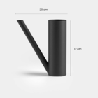 Regador Plástico Preto Minimalista Para Plantas - 700ml