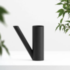 Regador Plástico Preto Minimalista Para Plantas - 700ml